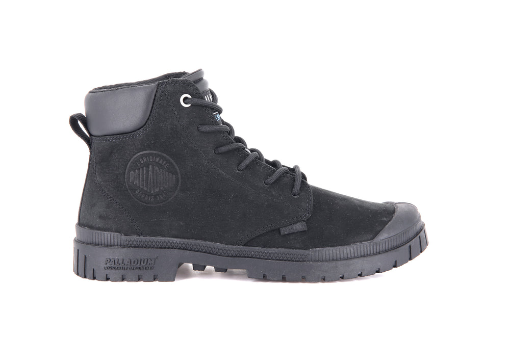 Botas Palladium SP20 CUFF LEATHER WATERPROOF Hombre Negras | Costa Rica-31562